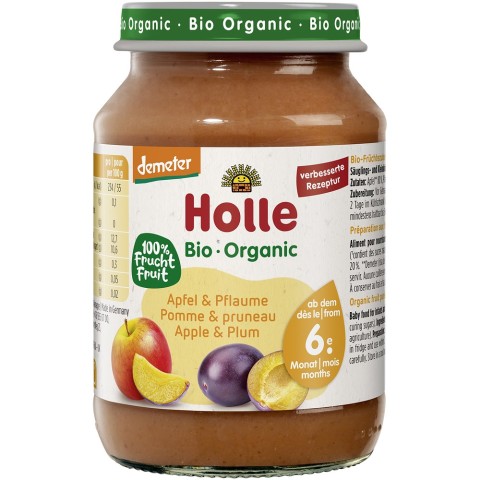 Piure bio copii, Piure bio de mere si prune pentru copii  6 luni - 190 g, biomag.ro