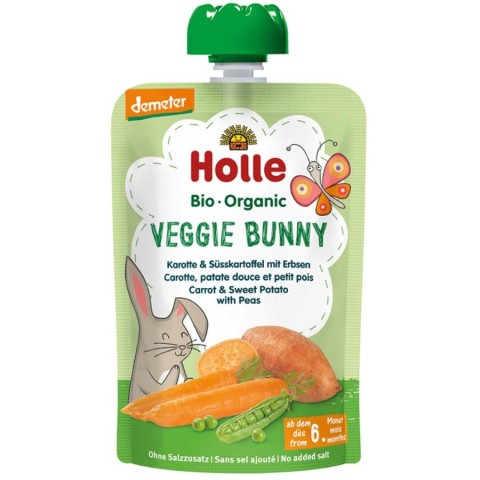 Piure bio copii, Piure bio de morcov cartof dulce si mazare pentru copii 6 luni  - 100 g, biomag.ro