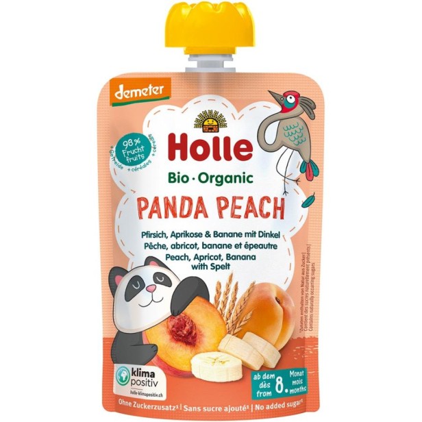 Piure bio de piersici caise si banane cu spelta pentru copii  8 luni - 100 g