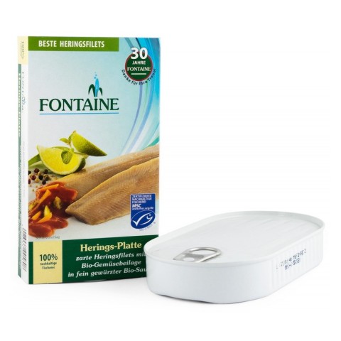 Conserve, pateuri, Platou de hering cu adaos de legume, 200g, biomag.ro