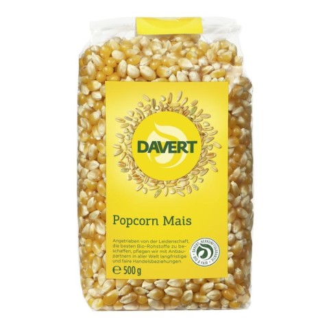 Davert, Porumb bio pentru popcorn - 500 g, biomag.ro