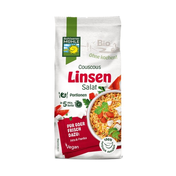 Premix bio salata de couscous cu linte, 165g bohlsener muhle