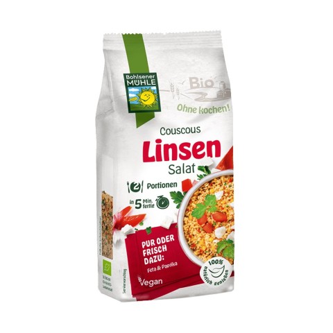 Semipreparate, Premix bio salata de couscous cu linte, 165g bohlsener muhle, biomag.ro