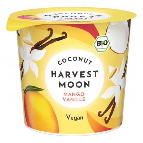 Produse vegane si de post, Preparat bio fermentat din bautura de cocos cu mango si vanilie 275g harvest, biomag.ro