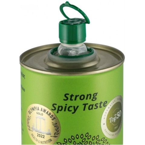 Uleiuri naturale, Ulei de masline cu continut mare de fenoli, bio, nefiltrat, gust intens, 500ml prevezana green olive, biomag.ro