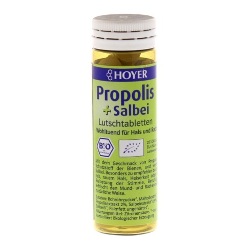 Propolis si salvie tablete bio de supt, 60 de tablete hoyer