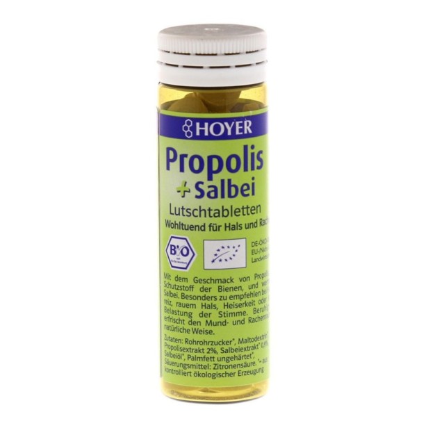 Propolis si salvie tablete bio de supt, 60 de tablete hoyer
