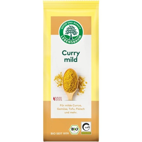 Lebensbaum, Pudra de curry bio usor picanta - 50 g, biomag.ro