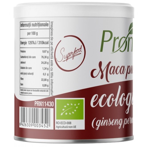 Pronat Can Pack, Pudra de maca bio, 90g, biomag.ro