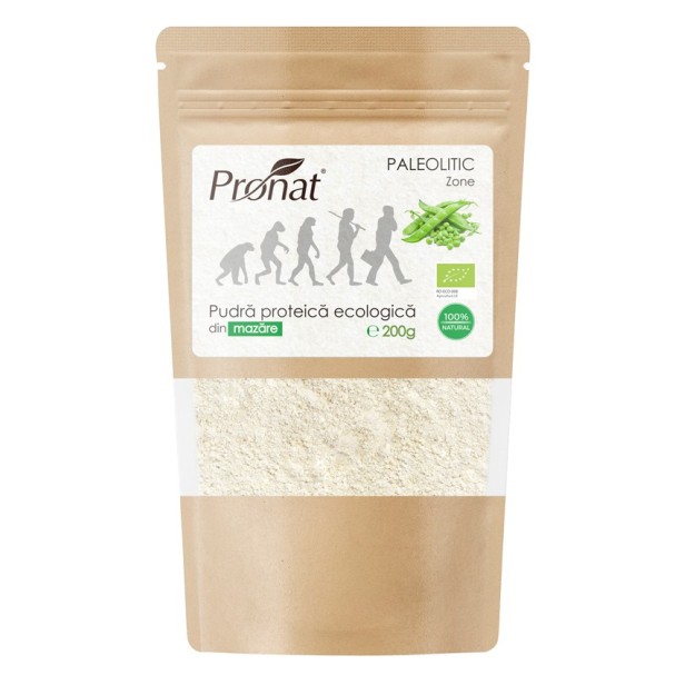 Pudra proteica bio de mazare, 200g