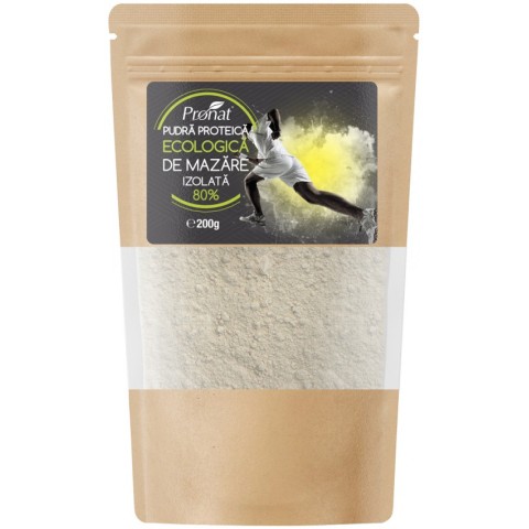 Produse vegane si de post, Pudra proteica bio de mazare, izolata, 200g, biomag.ro