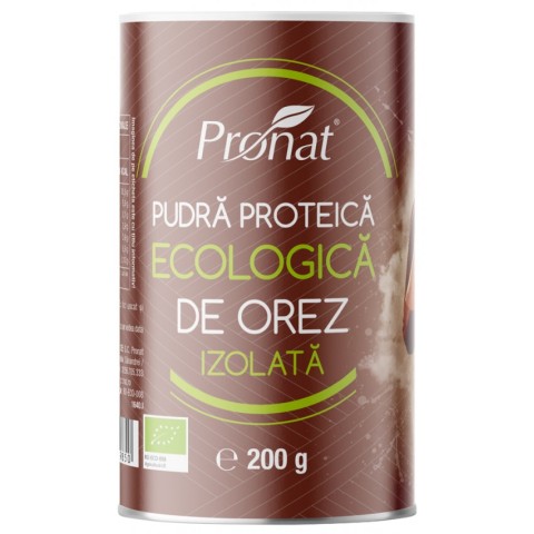 Pronat Can Pack, Pudra proteica bio de orez izolata, 200g, biomag.ro