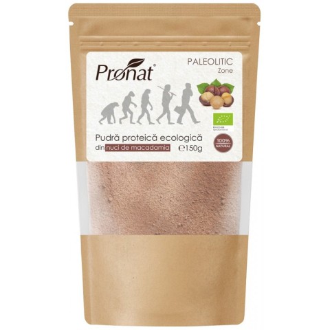 Pronat Zipp Pack, Pudra proteica bio din nuci de macadamia, 150g, biomag.ro