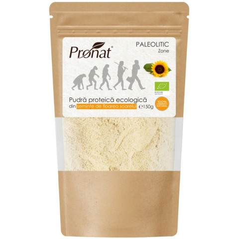 Produse vegane si de post, Pudra proteica bio din seminte de floarea soarelui, 150g, biomag.ro