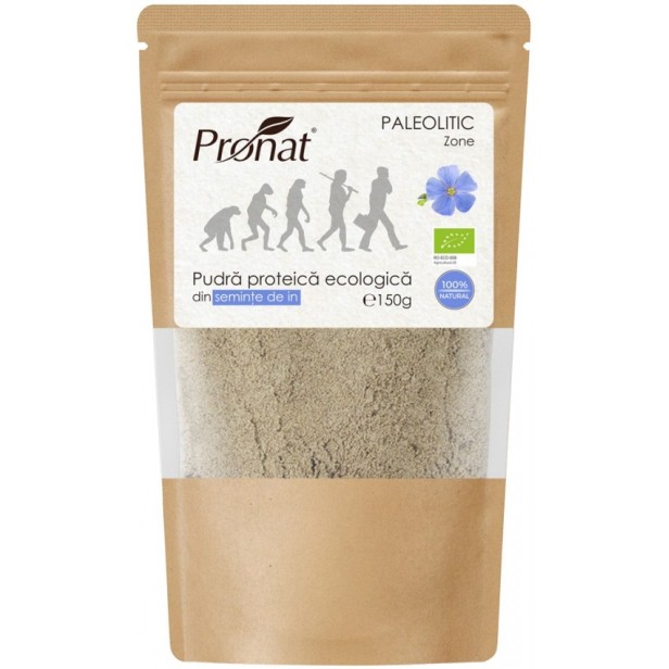 Pudra proteica bio din seminte de in, 150g