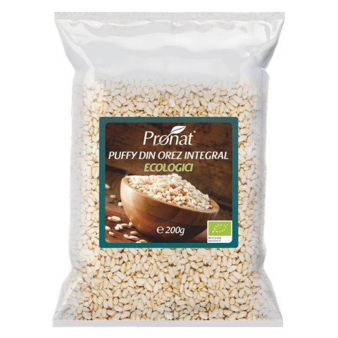 Cereale bio, Puffy bio din orez expandat natur, 200g, biomag.ro