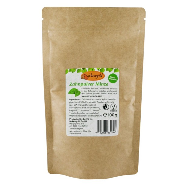 Pulbere pentru dantura cu menta, 100 g