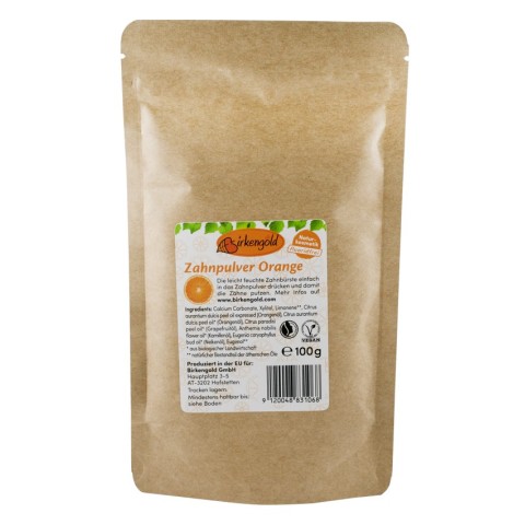 Igiena orala, Pulbere pentru dantura cu portocale si xylitol, 100g, biomag.ro