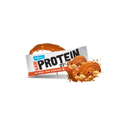 Snacksuri, Raw protein 21% baton proteic cu alune si sare vulcanica, 50g max sport, biomag.ro
