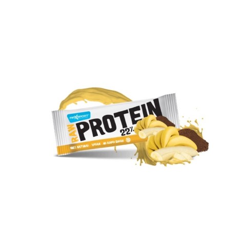 Snacksuri, Raw protein 22% baton proteic cu banane si cacao, 50g max sport, biomag.ro