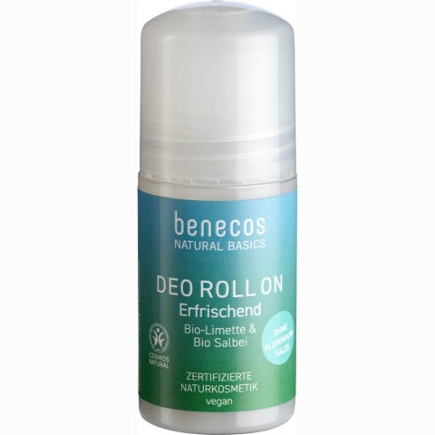 Benecos, Roll on cu lime bio si salvie bio fara saruri de aluminiu  - 50 ml, biomag.ro