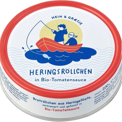 Rondele de hering in sos bio de rosii - 200 g