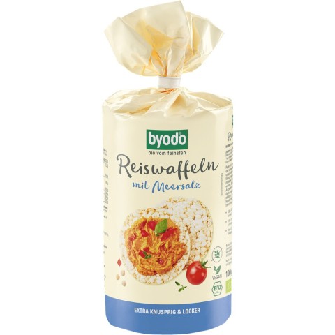 Cereale bio expandate, Rondele bio din orez integral cu sare fara gluten - 100 g, biomag.ro