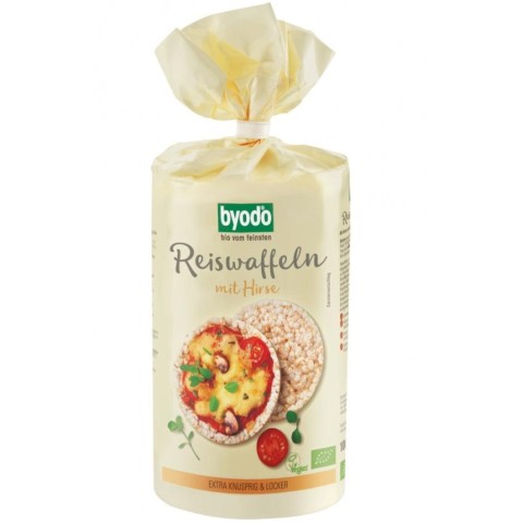 Cereale bio expandate, Rondele din orez si mei fara gluten - 100 g, biomag.ro