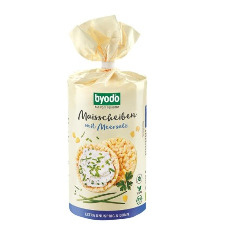 Cereale bio expandate, Rondele bio din porumb cu sare fara gluten - 120 g, biomag.ro