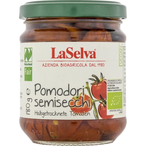 LaSelva, Rosii semiuscate in ulei de masline extravirgin bio - 180 g, biomag.ro