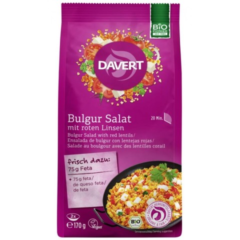 Mixuri bio si blaturi, Salata de bulgur cu linte rosie - 170 g, biomag.ro