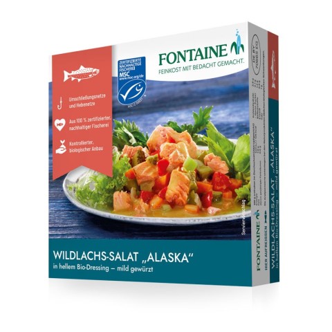 Fontaine, Salata de somon salbatic alaska in sos alb bio, 200g, biomag.ro