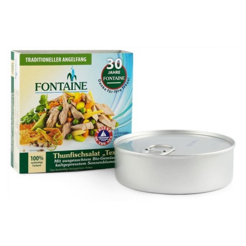 Conserve, pateuri, Salata de ton texas cu legume bio si ulei de floarea soarelui presat la rece, 200g, biomag.ro
