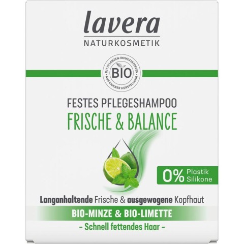 Lavera, Sampon solid pentru prospetimea si echilibrul parului gras - 50 g, biomag.ro