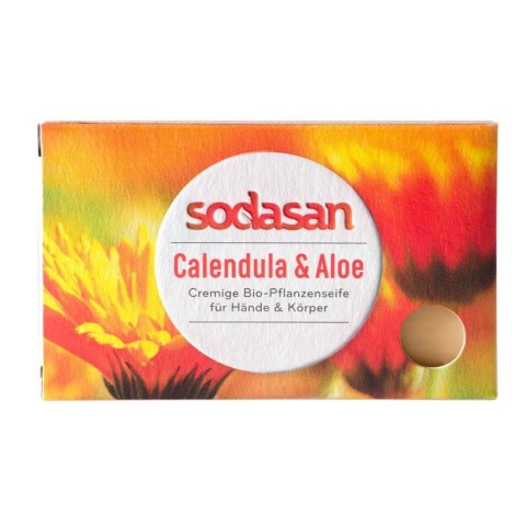 Sodasan, Sapun bio cu calendula si aloe - 100 g, biomag.ro