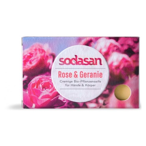 Lavera & Sante, Sapun bio cu trandafiri si geranium, 100g sodasan, biomag.ro