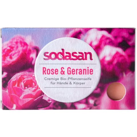 Sodasan, Sapun bio cu trandafir salbatic - 100 g, biomag.ro