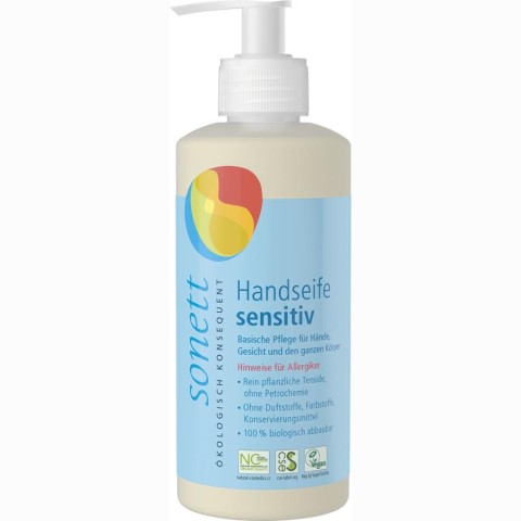 Sonett, Sapun lichid fara parfum pentru alergici - 300 ml, biomag.ro