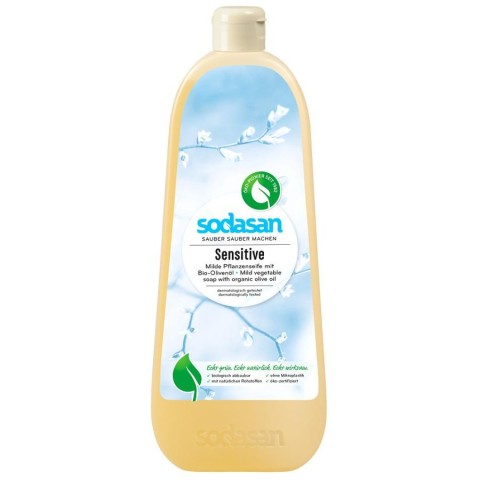 Sodasan, Sapun lichid pentru ingrijire naturala sensitiv refill - 1 l, biomag.ro