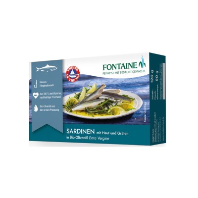 Sardine in ulei de masline extravirgin, 120g