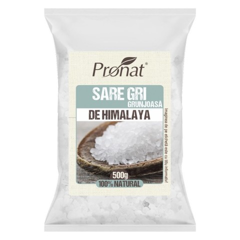 Pronat Foil Pack, Sare de himalaya gri grunjoasa 500g, biomag.ro