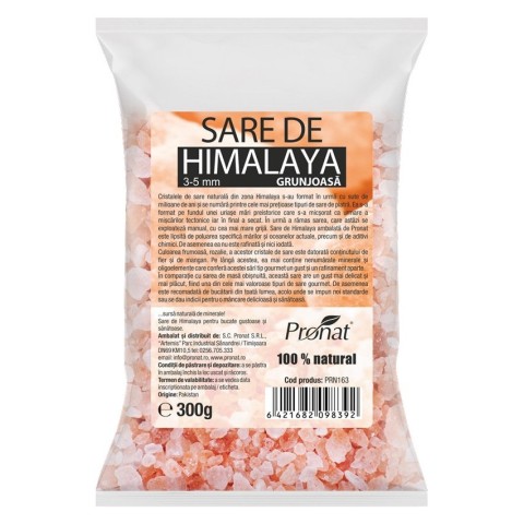Pronat Foil Pack, Sare de himalaya grunjoasa, 300g, biomag.ro