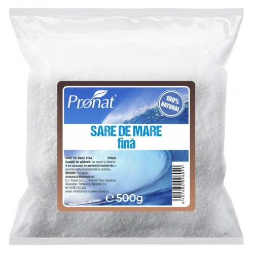 Sare de mare, fina, 500g