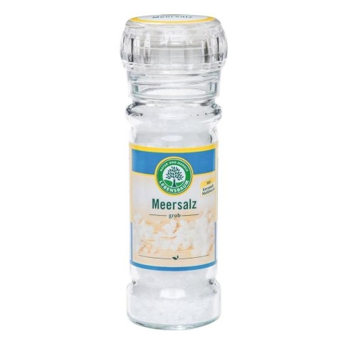 Sare de mare neiodata in rasnita de sticla - 100 g