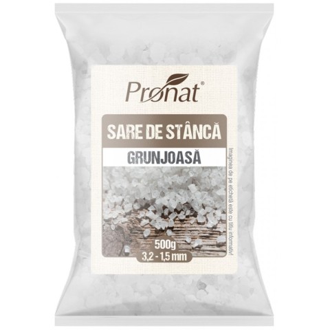 Pronat Foil Pack, Sare de stanca grunjoasa 3,2 - 1,5mm, 500g, biomag.ro