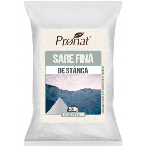 Pronat Foil Pack, Sare fina de stanca, 500g, biomag.ro