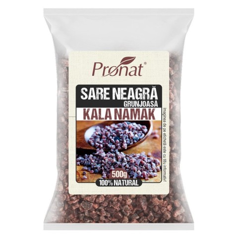 Pronat Foil Pack, Sare neagra grunjoasa kala namak, 500g, biomag.ro