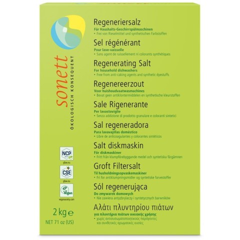 Sonett, Sare regeneranta pentru masina de spalat vase - 2 kg, biomag.ro
