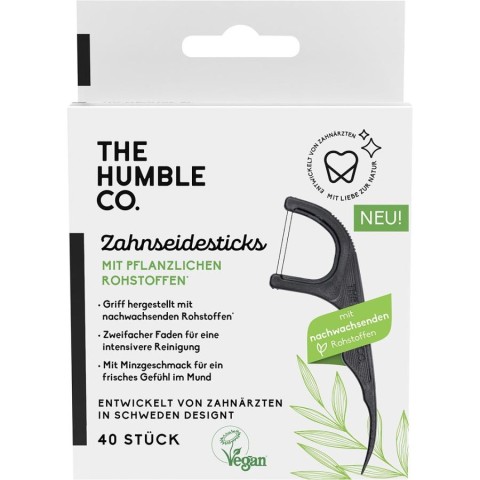 The Humble CO, Scobitoare cu ata dentara - 40 buc, biomag.ro