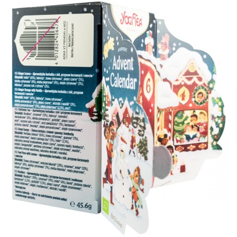 Yogi Tea, Selectie de ceaiuri bio de craciun, calendar advent, 24 pliculete, 45.6g yogi, biomag.ro